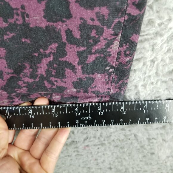 CAbi Jeans Womens 10 Twilight Purple Splatter Stretch Skinny Mid Rise Style 169 - Picture 7 of 11